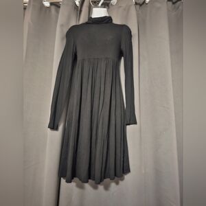 Elegant Black Turtleneck Dress